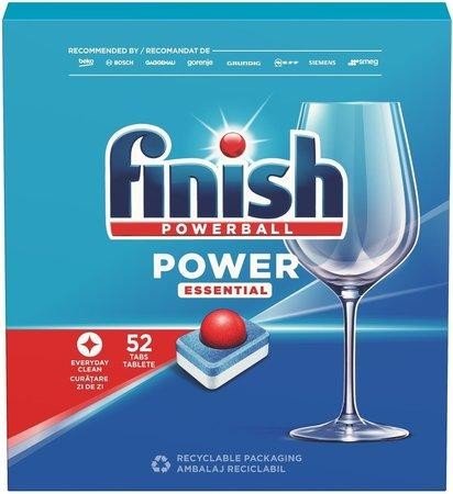 Finish Power Essential All in 1 tablety do myčky nádobí 52 ks
