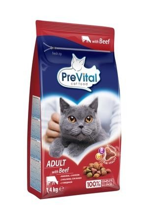 PreVital kočka hovězí 1,4 kg granule pro kočky