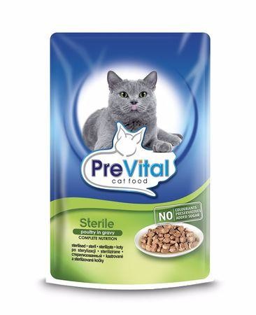 PreVital kočka sterile drůbeží v omáčce, kapsička 100 g