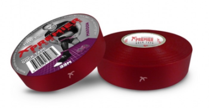 Pásky a obvazy Premier Sock Tape SHIN GUARD RETAINER TAPE PRO ES 38mm - Maroon