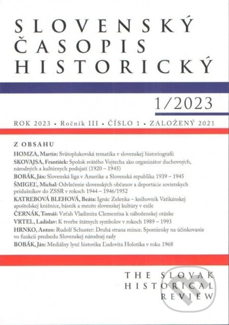 Slovenský časopis historický 1 / 2023 - Vydavateľstvo Spolku slovenských spisovateľov