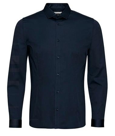 Jack&Jones Pánská košile JJPRPARMA Slim Fit 12097662 Navy Blazer L