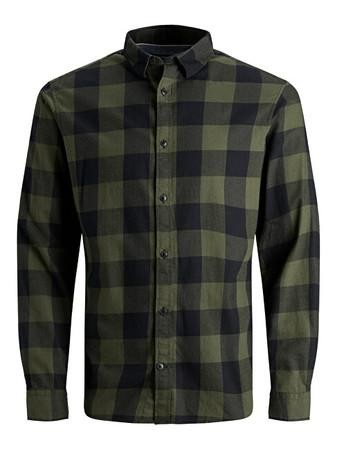 Jack&Jones Pánská košile JJEGINGHAM Slim Fit 12181602 Dusty Olive L