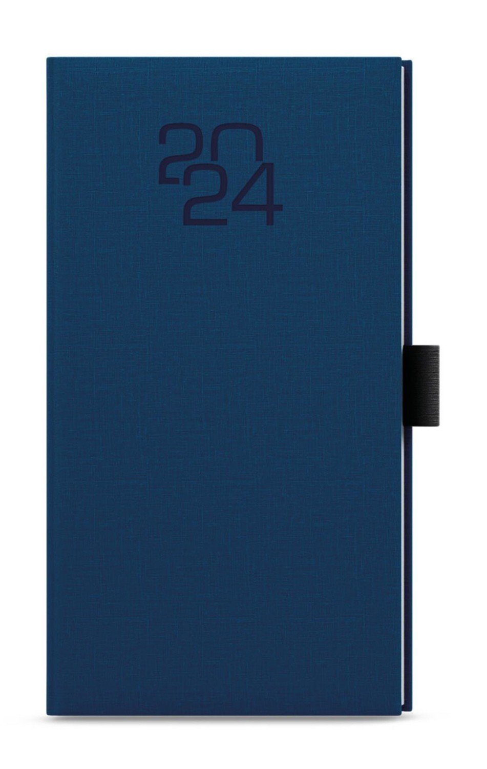 Týdenní kapesní diář 2024 Fabric - modrý