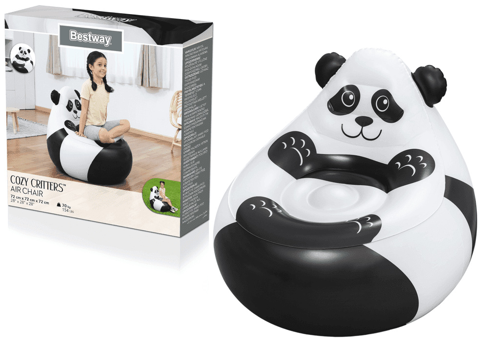 Bestway Bestway Nafukovací křeslo pro nejmenší panda 72x72x64 cm