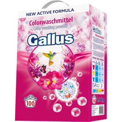 Gallus prací prášek Color, 100 dávek, 6,5 kg