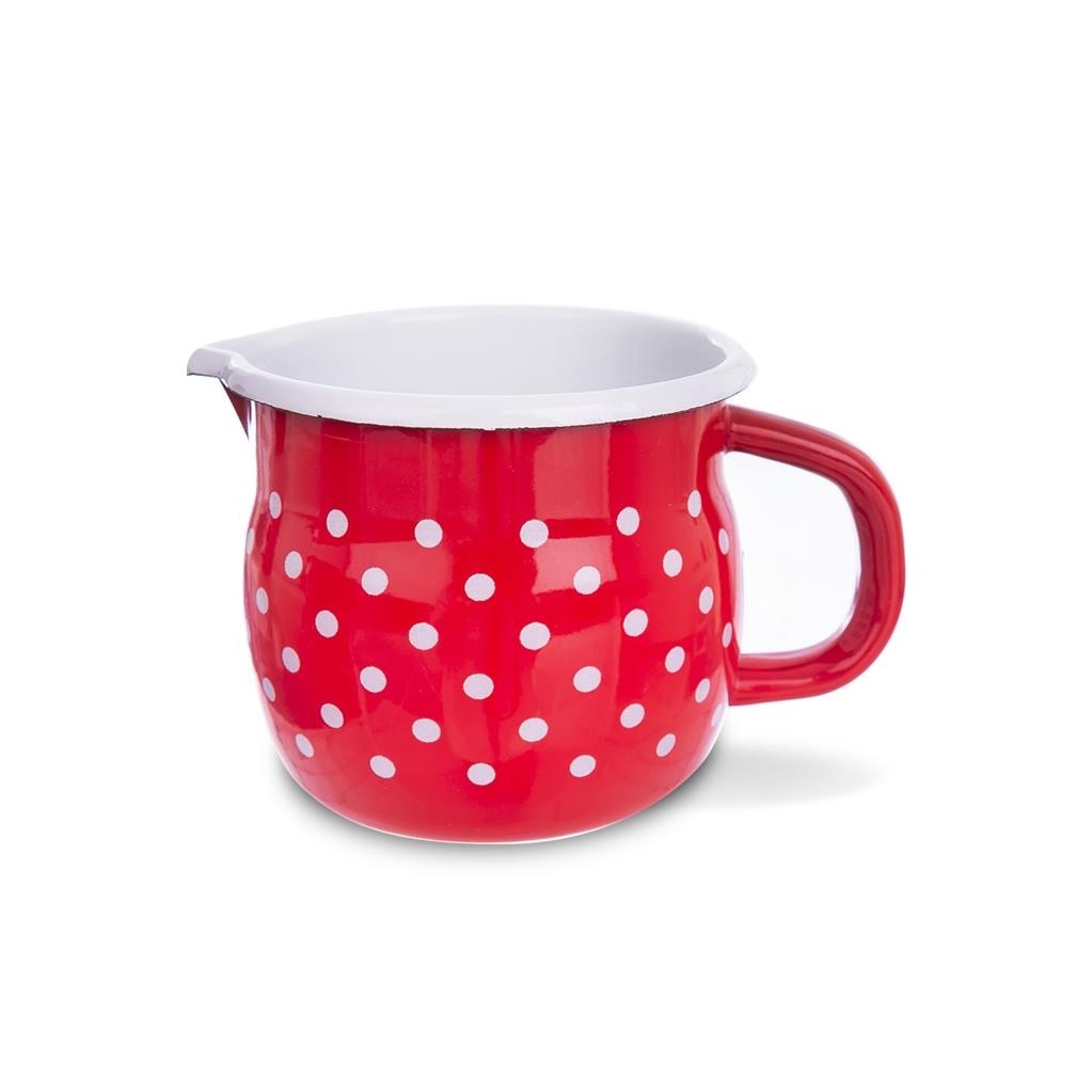 ORION Hrnek smalt  730ml ¤10cm s výlevkou  TEČKA BELLY