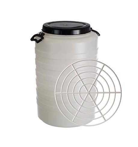 KOZÁČEK Sud na zelí plast 60L s uchy + těžítko  PICKLO