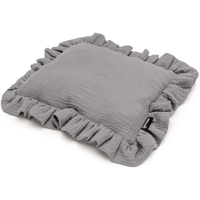 T-TOMI Muslin Pillow polštářek Grey 25 x 30 cm 1 ks