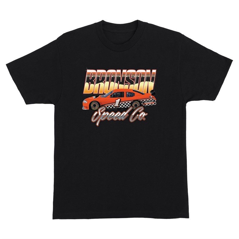 triko BRONSON - Racing Raw S/S Heavyweight T-Shirt Black XXL Mens Bronson Speed Co.  (146684)