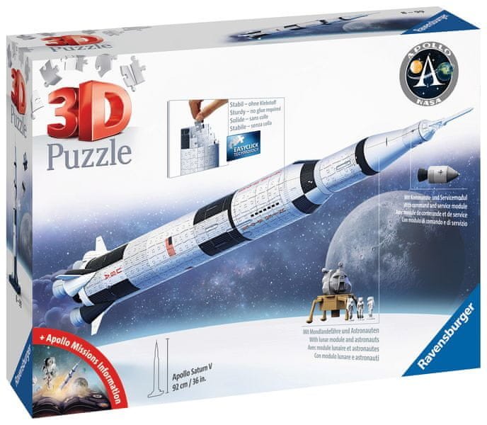 Ravensburger Vesmírná raketa Saturn V 432 dílků