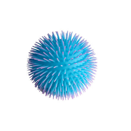 Střapatý míč melírovaný svítící modrý