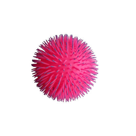 Střapatý míč melírovaný svítící růžový
