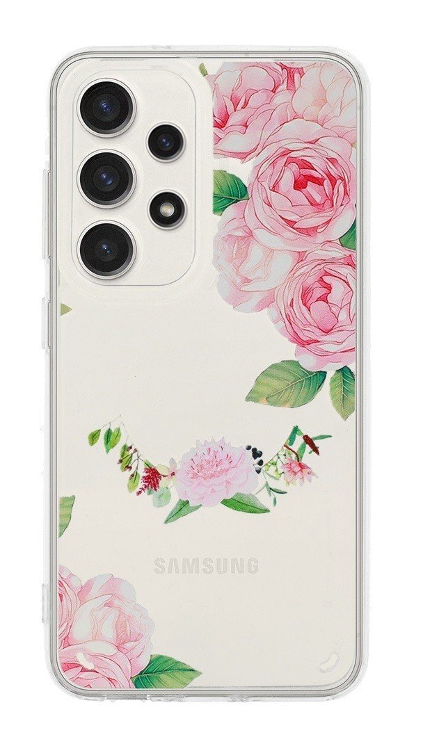 Kryt Tel Protect Flower Samsung A13 s růžovými květy 98503