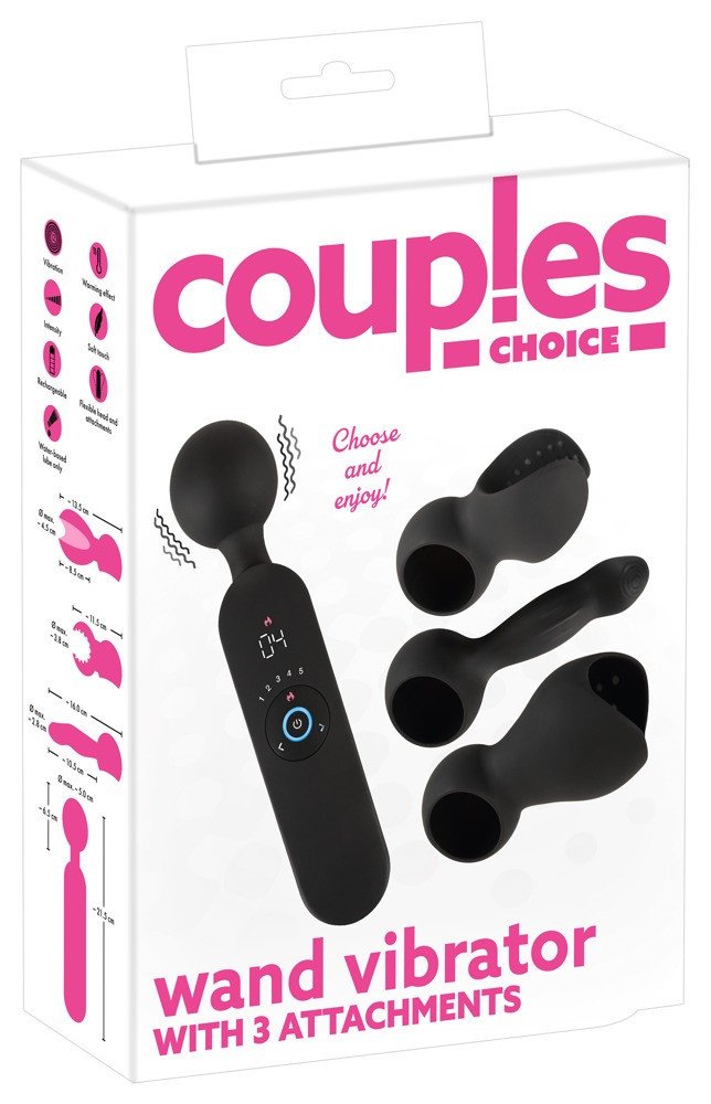 Couples Choice - dobíjecí vyhřívaný masážní vibrátor (černý)