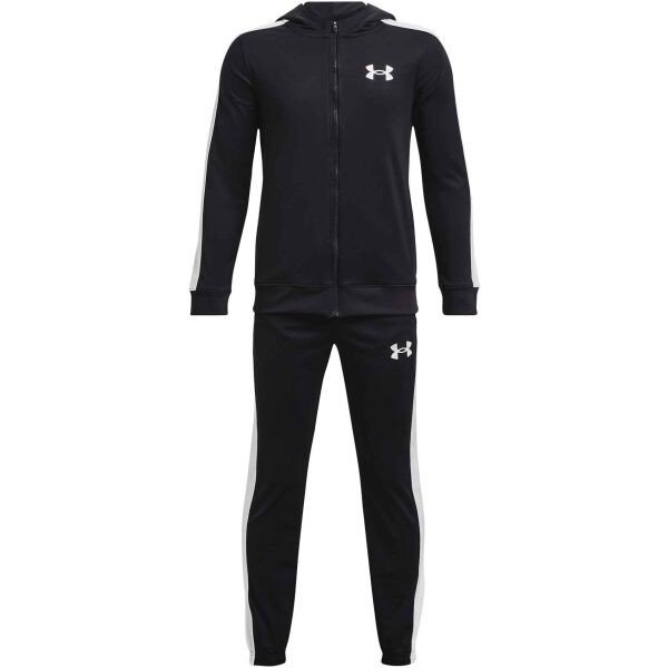 Under Armour KNIT HOODED TRACK SUIT Chlapecká tepláková souprava, černá, velikost L