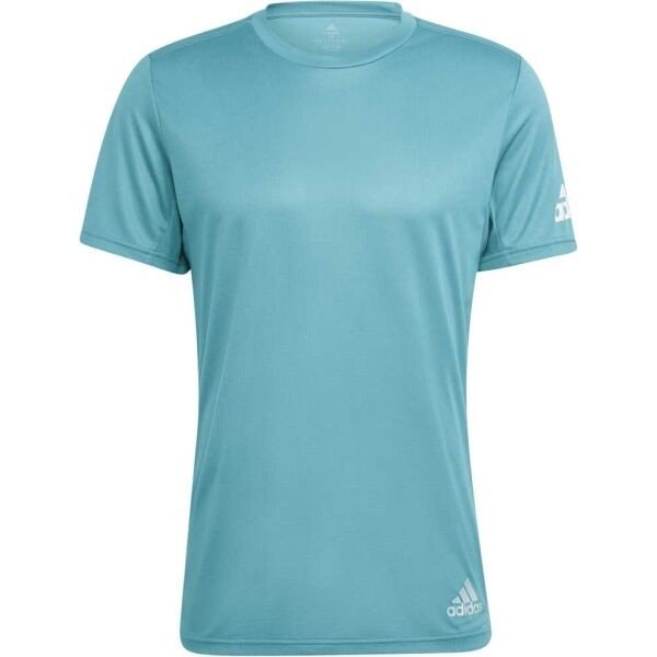 adidas RUN IT TEE M Pánské běžecké tričko, tyrkysová, velikost S