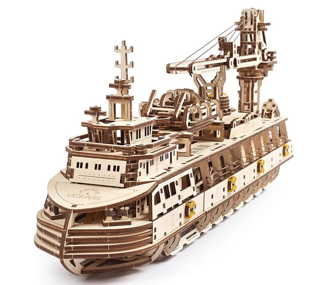 Ugears Ugears - 3D dřevěné mechanické puzzle Výzkumná loď