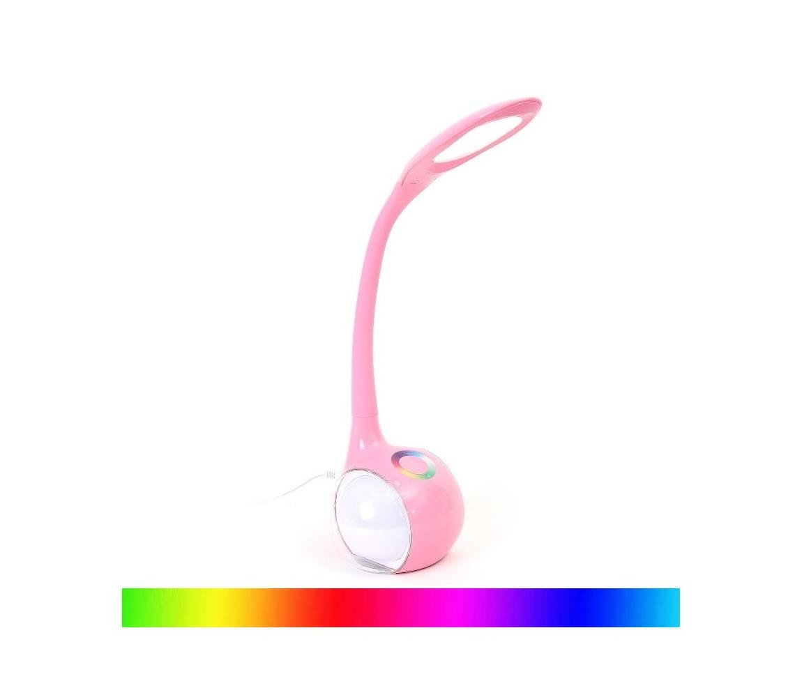 LED RGB Stmívatelná stolní lampa LED/7W/230V růžová