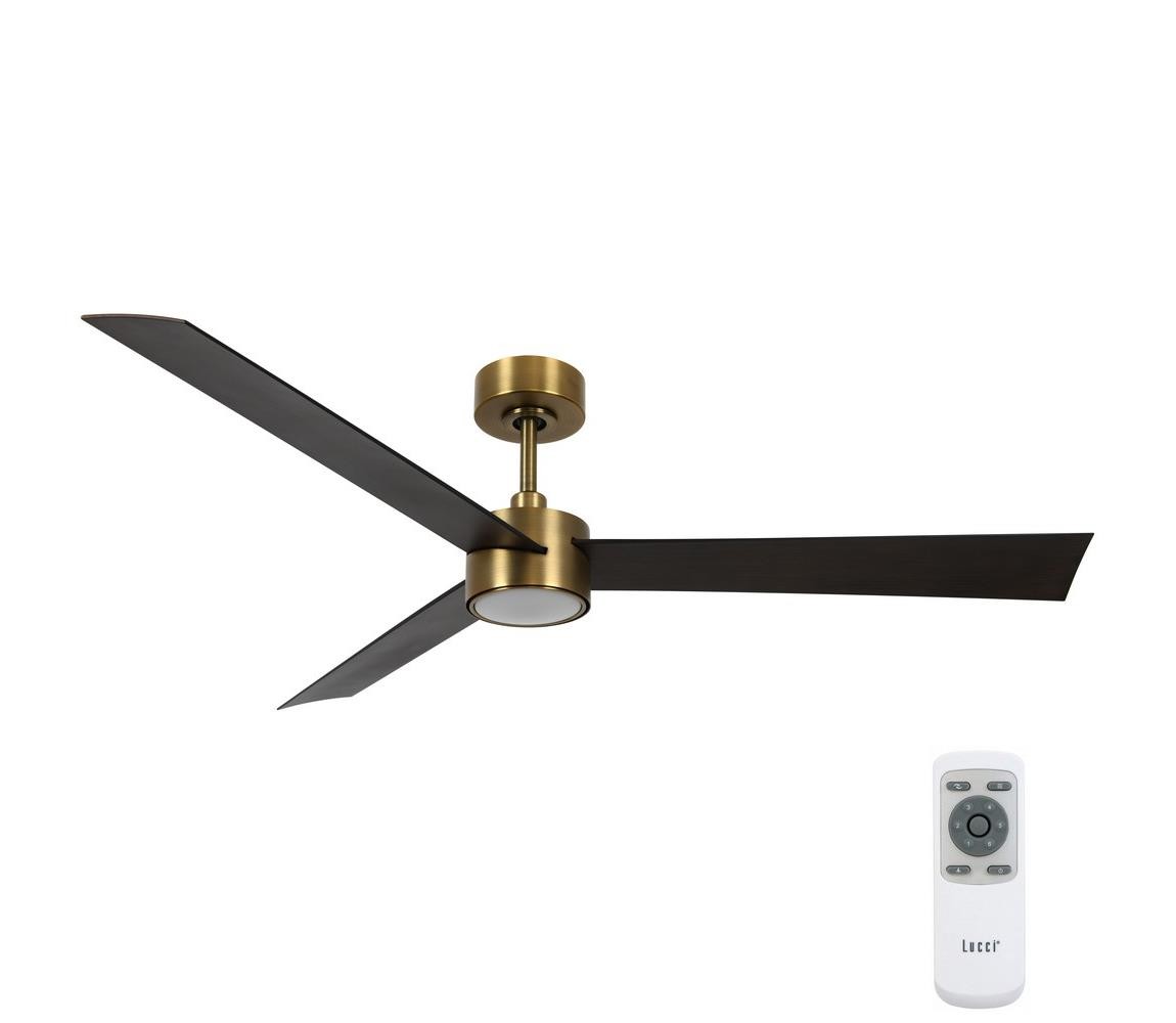 Lucci air Lucci air 21610549- LED Stmívatelný látor CLIMATE 12W/230V wenge/zlatá + DO