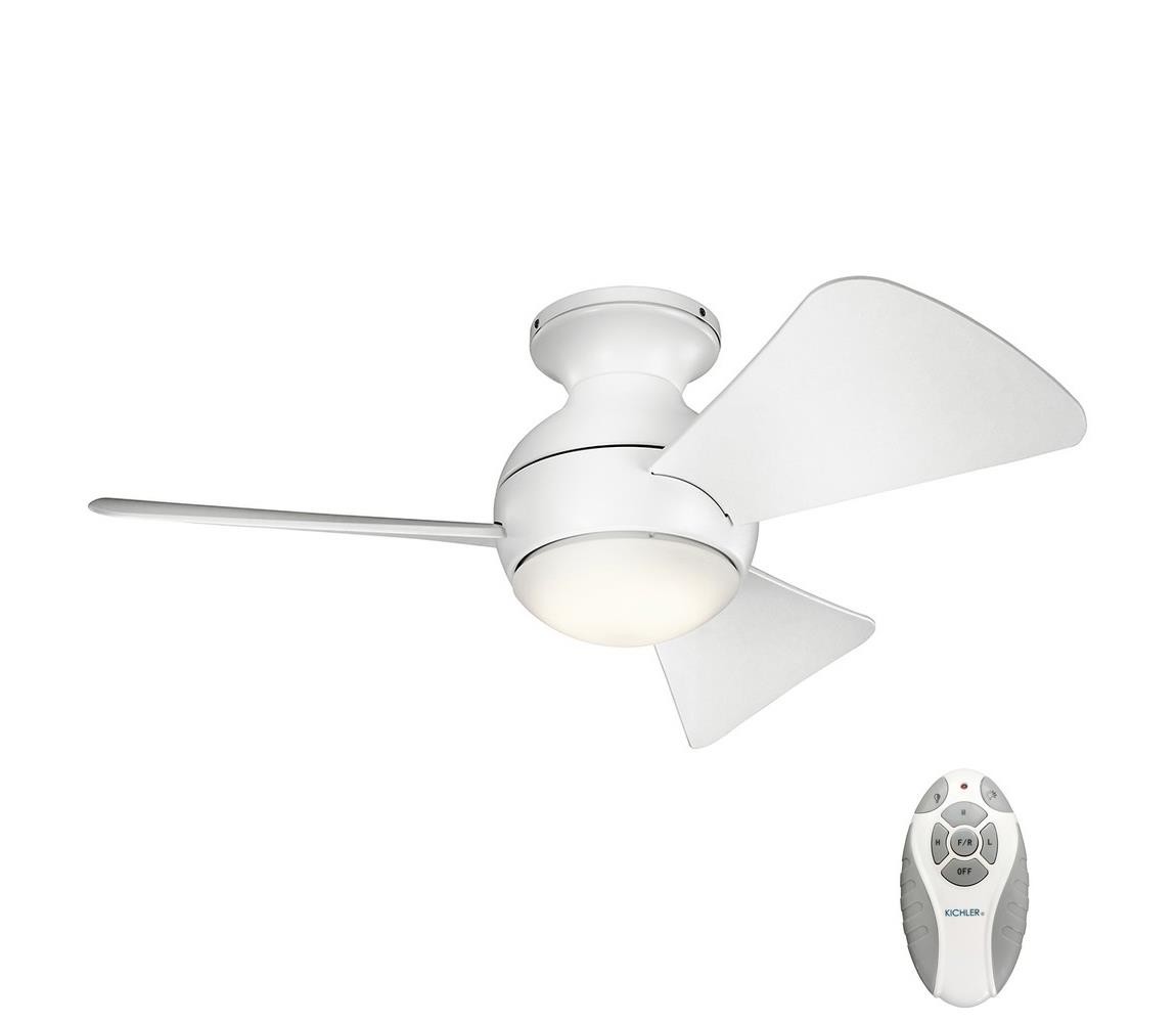 Elstead Kichler KLF-SOLA-34-WHT-LED Stmívatelný stropní látor SOLA 10W/230V IP23+DO