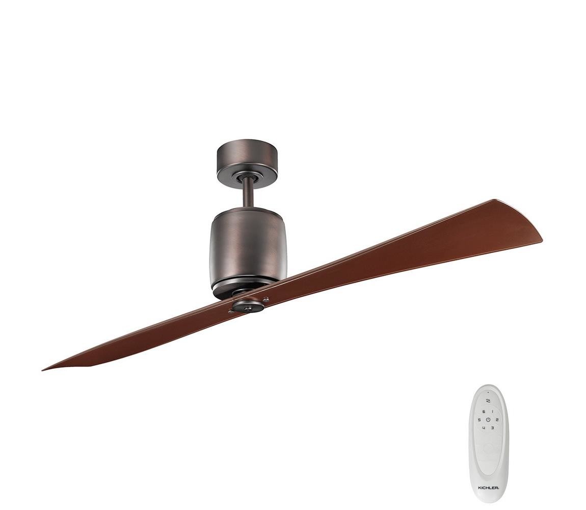 Elstead Kichler KLF-FERRON-60-BB - Stropní látor FERRON hnědá + dálkové ovládání