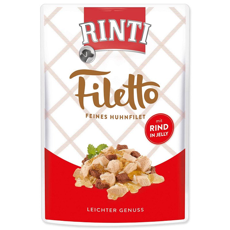 Kapsička RINTI Filetto kuře + hovězí v želé - KARTON (24ks) 100 g