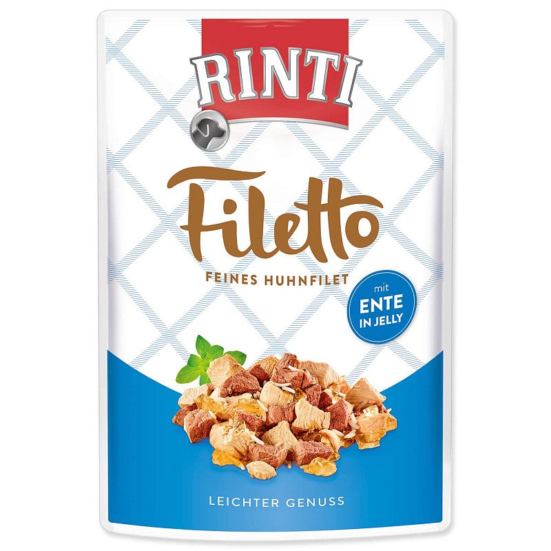 Kapsička RINTI Filetto kuře + kachna v želé - KARTON (24ks) 100 g