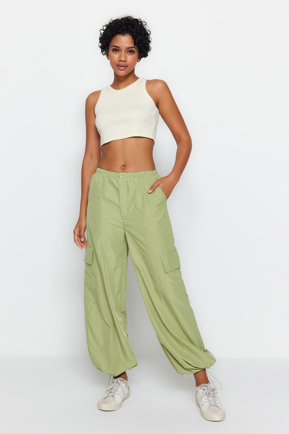Trendyol Pants - Khaki - Cargo