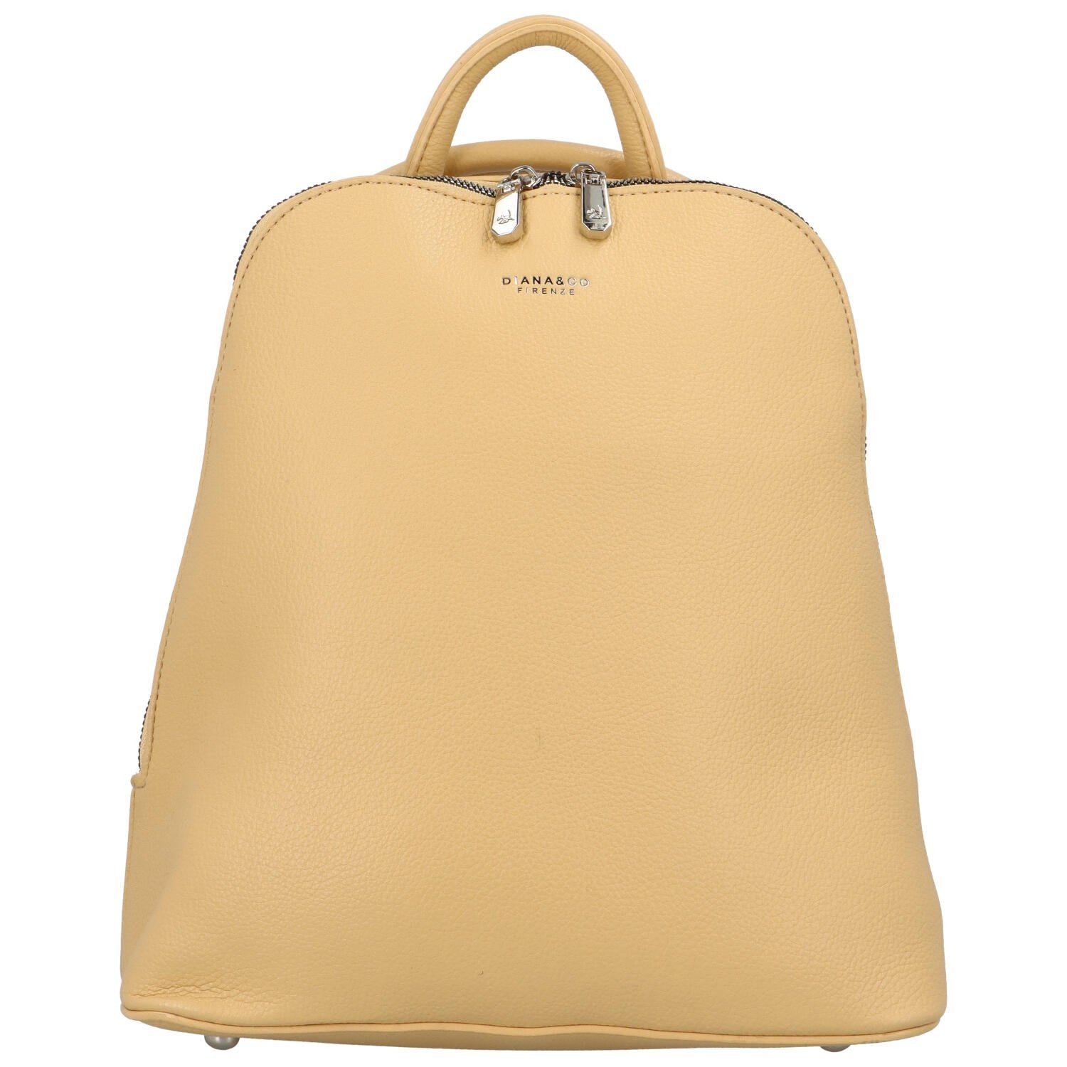 Dámský městský batoh kabelka žlutý - DIANA & CO Flitan žlutá