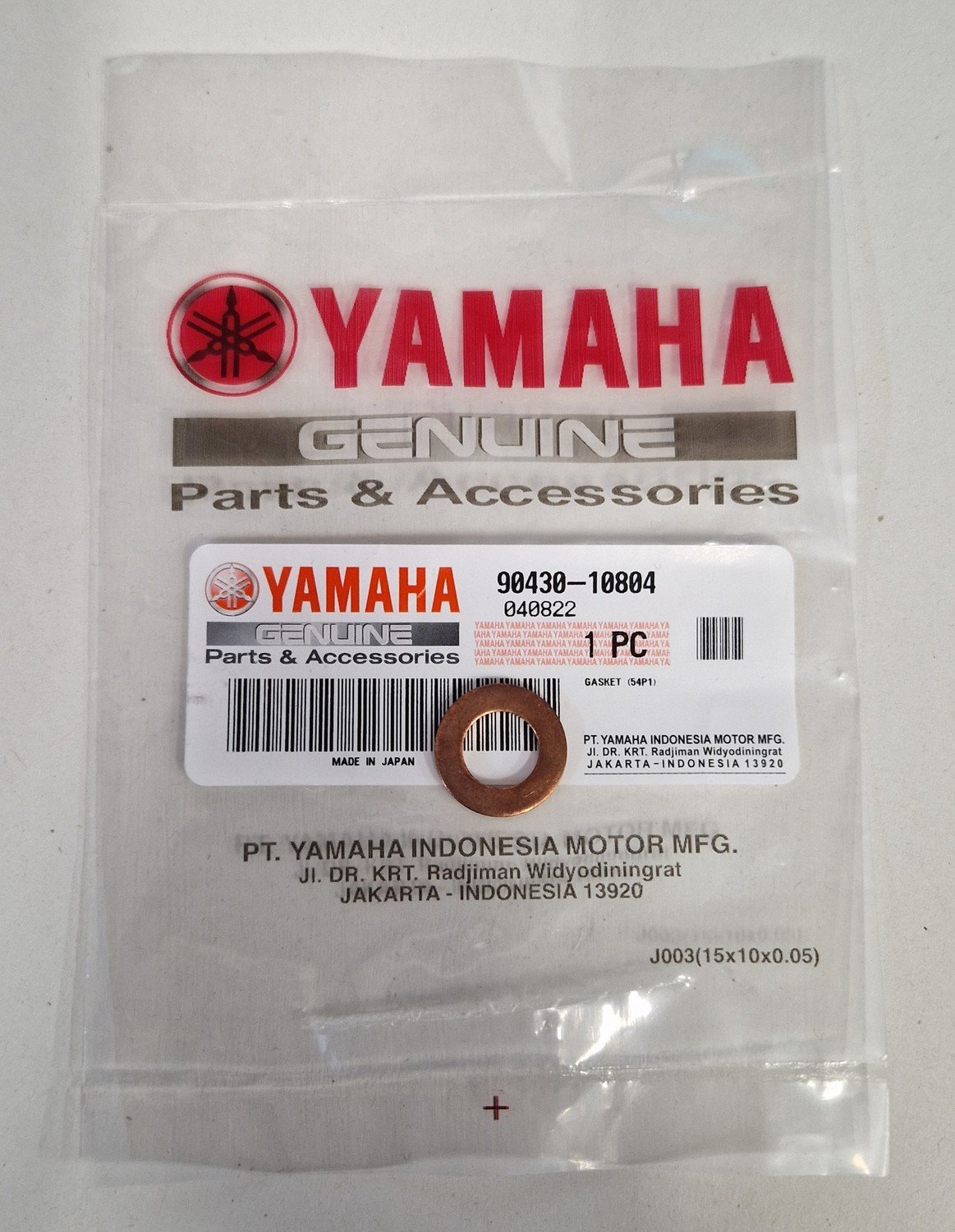 Těsnění čidla teploty OEM, Yamaha X-Max, N-Max, Tricity 125 / 300 ccm 90430-10804