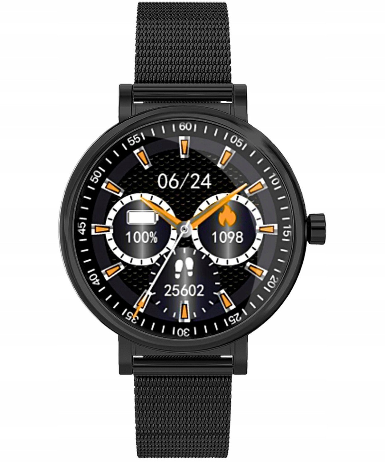Hodinky Rubicon SMARUB095 černé Pánské chytré hodinky