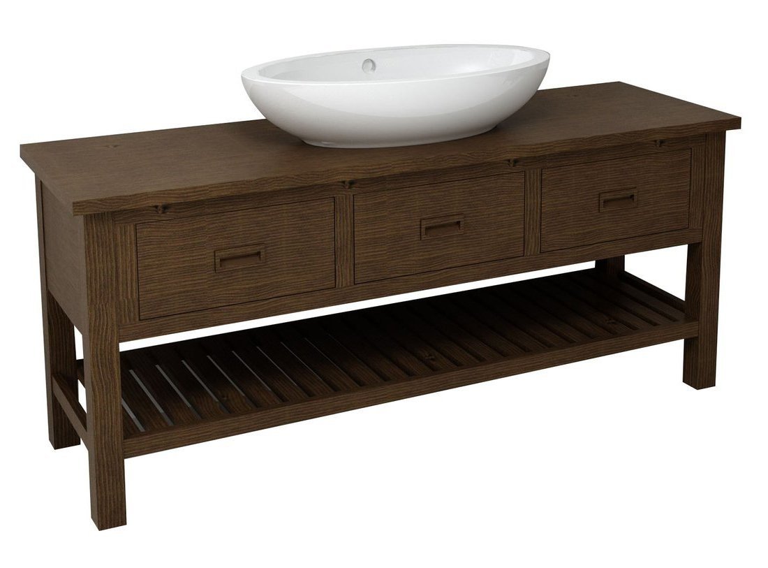 Sapho BRAND umyvadlová skříňka 160x73x50cm, mořený smrk