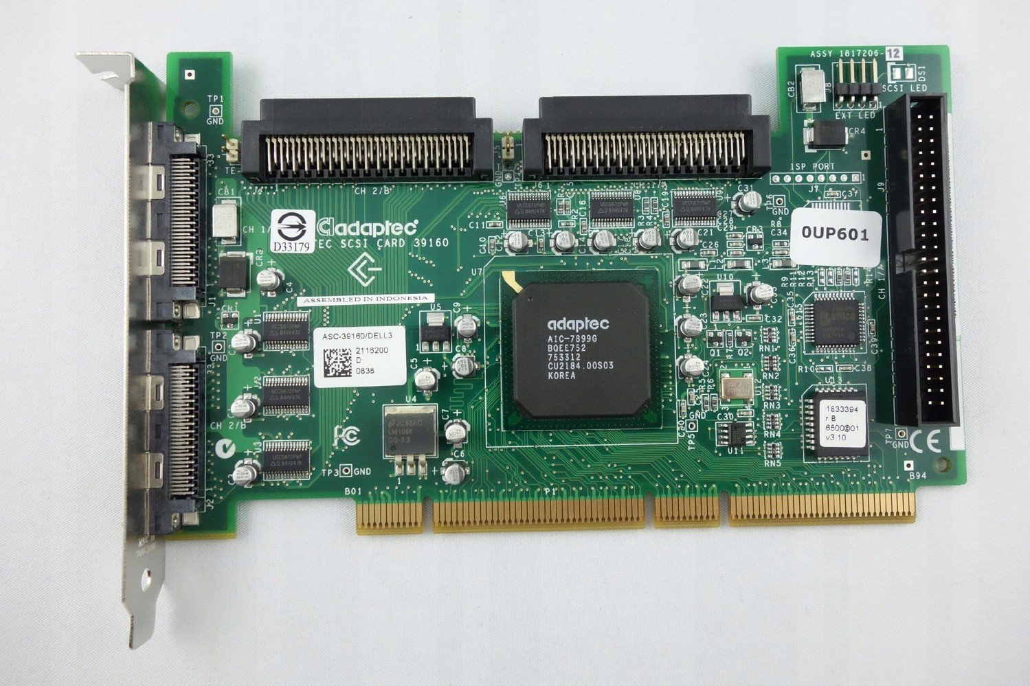 UP601 Dell Adaptec U160 Scsi Pci-x Hba