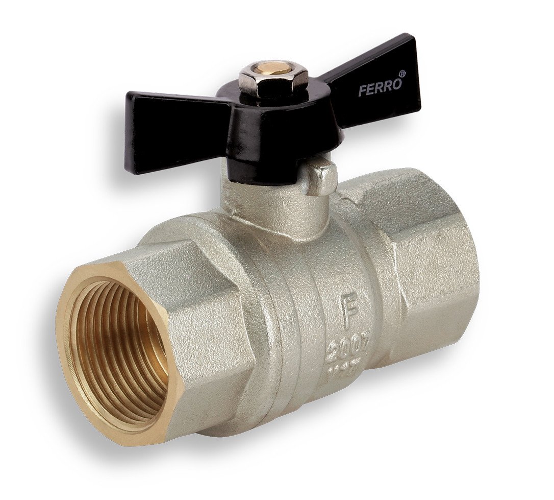 Novaservis Luxusní kulový plnoprůtočný kohout - motýlek MM 1/2