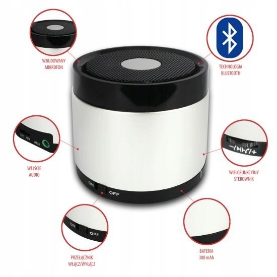 Mobilní reproduktor s 3W Bluetooth mikrofonem