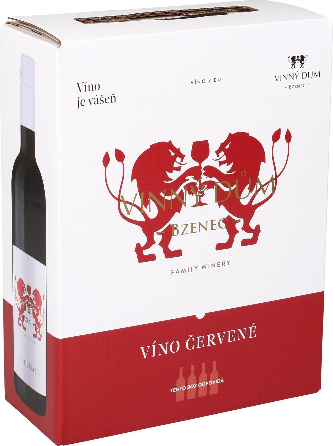 Vinný dům Červené víno Modrý portugal - suché, bag in box,3 l
