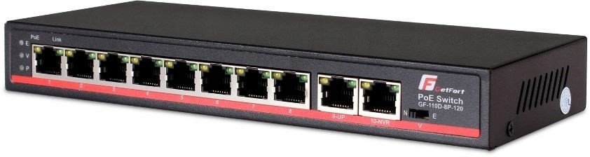 Switch Poe Getfort 8FE x Poe 2FE Uplink 120W Poe