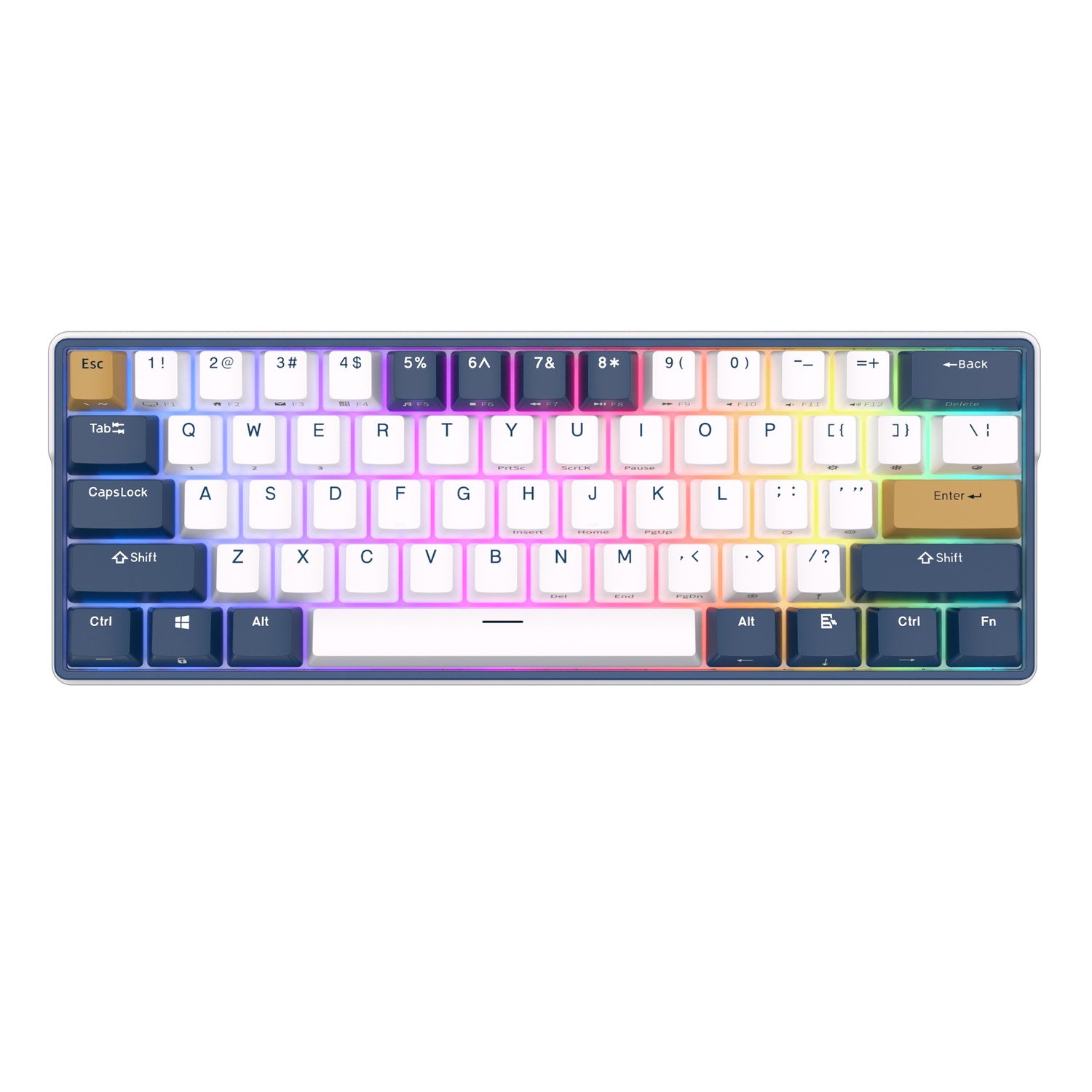 RK61 Plus Mechanická klávesnice 60% Rgb Blue Hot