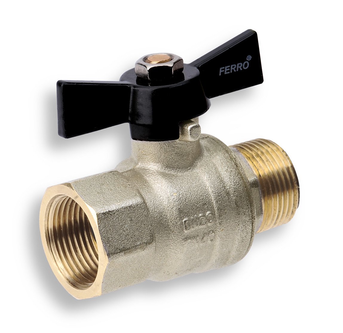 Novaservis Luxusní kulový plnoprůtočný kohout - motýlek ŠM 1/2