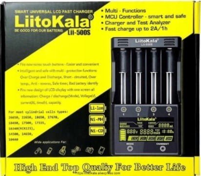 LiitoKala Lii-500S Nabíječka Li-IonAA akumulátorů