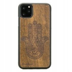 Dřevěné Pouzdro Pro Iphone 11 Pro Max Hamsa Imbuia