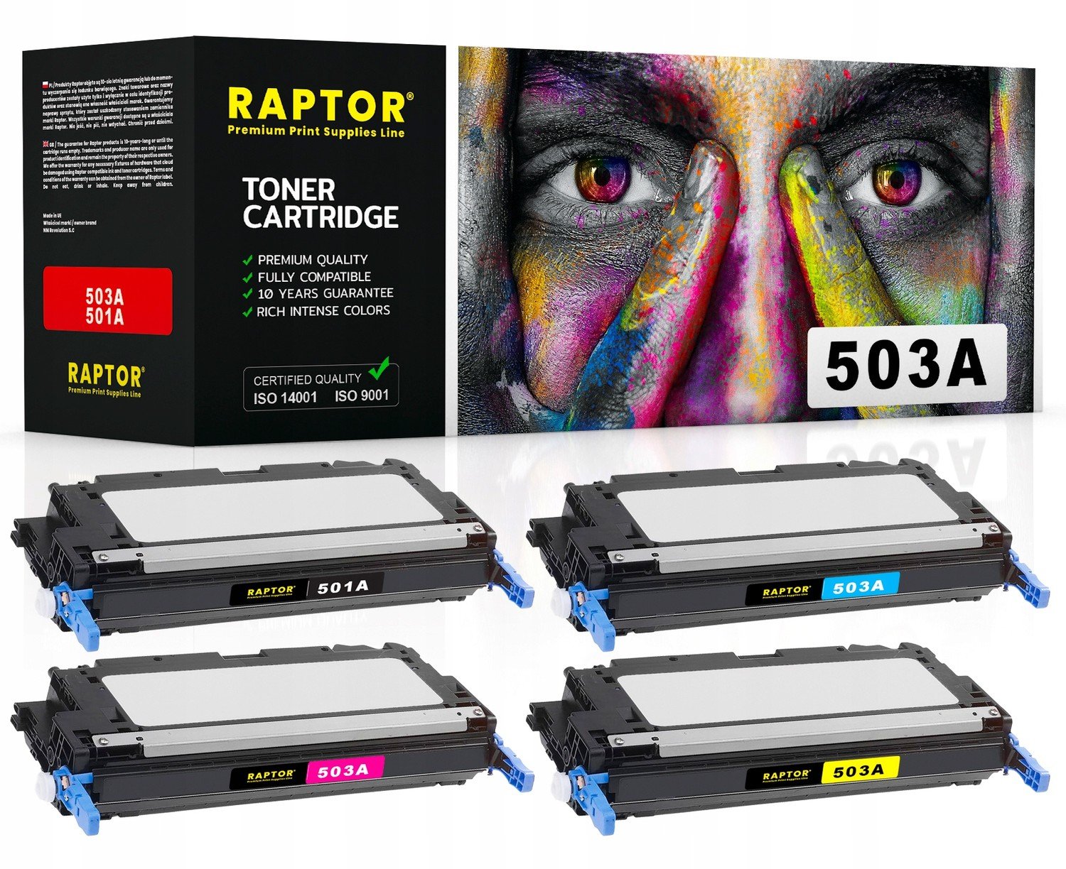 4x Toner Do Hp LaserJet 501A 503A 3800DN 3800DTN