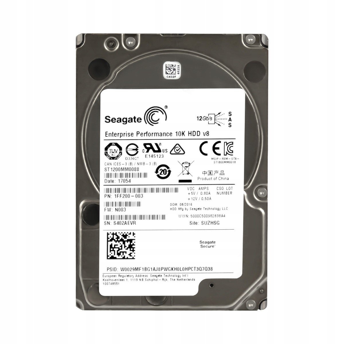 Seagate 1,2TB 10K 128MB SAS-3 2,5'' ST1200MM0088
