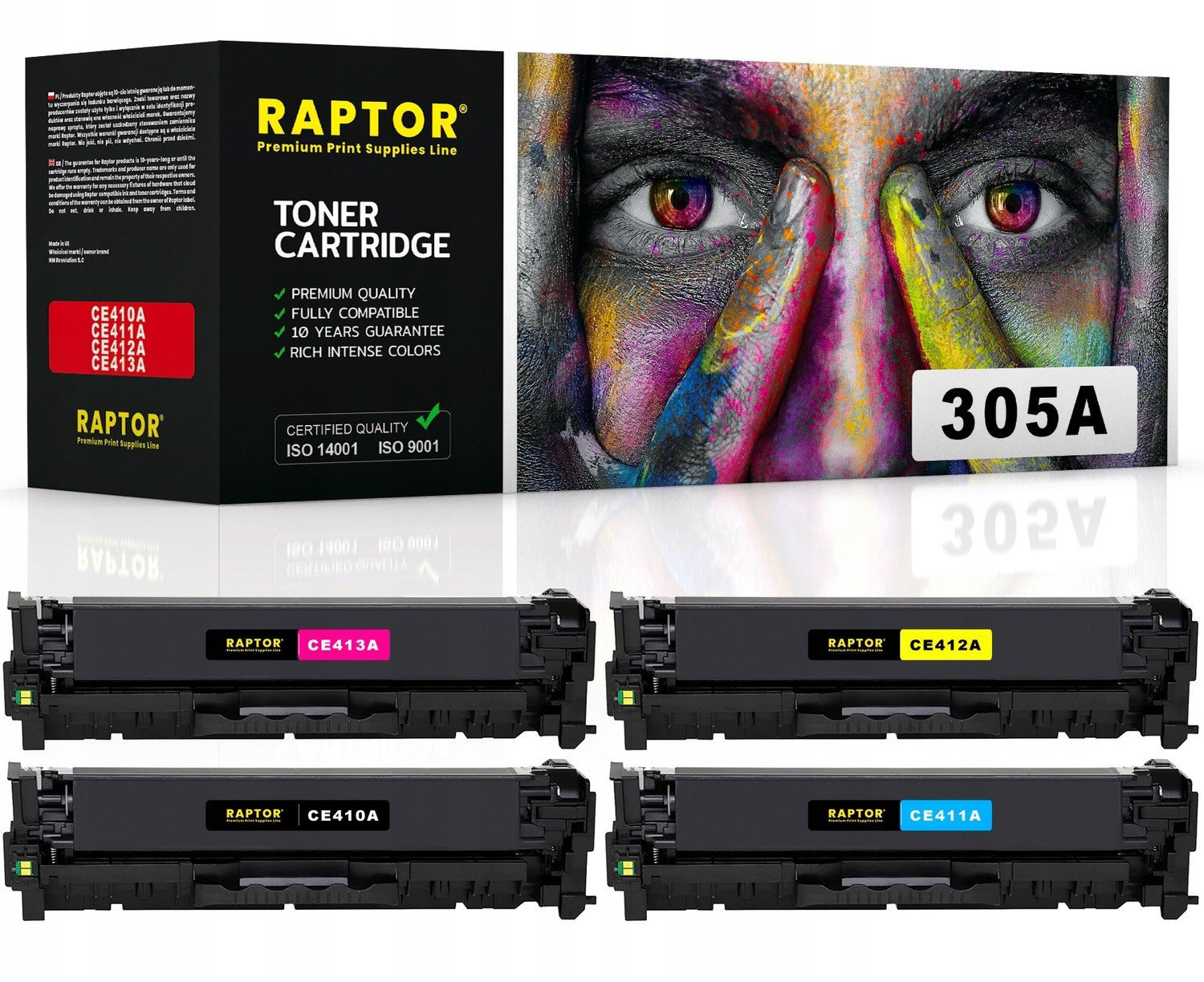 4x Toner Do Hp M451nw M351A 305A kompletní sada