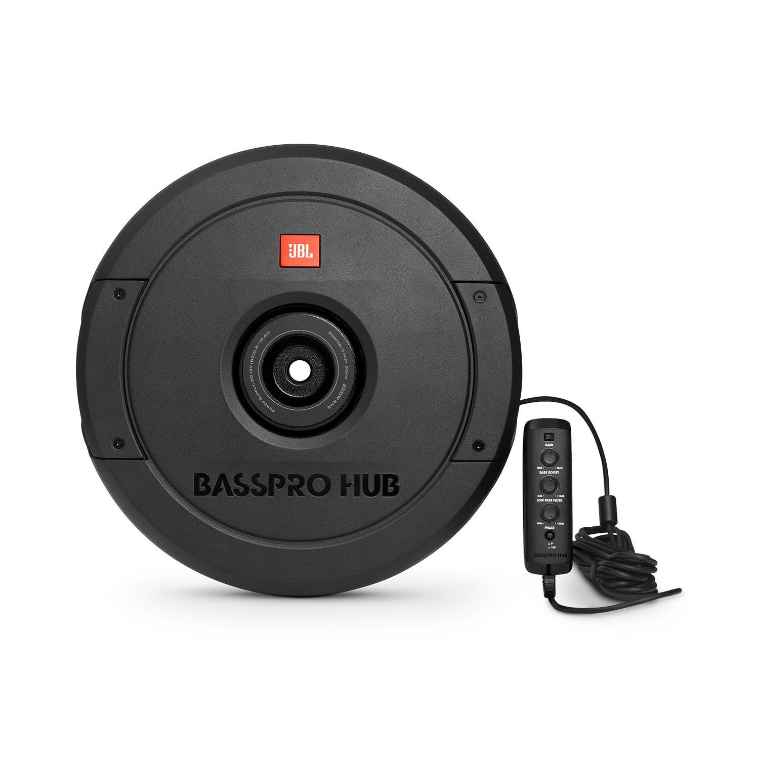 Jbl BassPro Hub basový reproduktor rezervní kolo dálkové ovládání