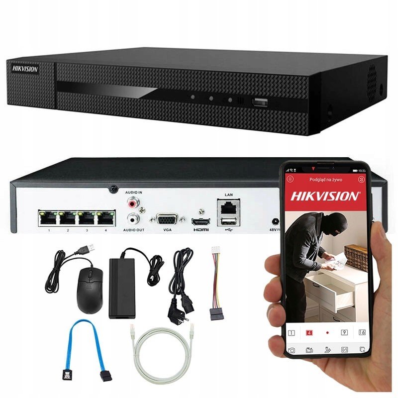 Ip Poe Registrace Hikvision pro 4 4 kamery 4K Onvif