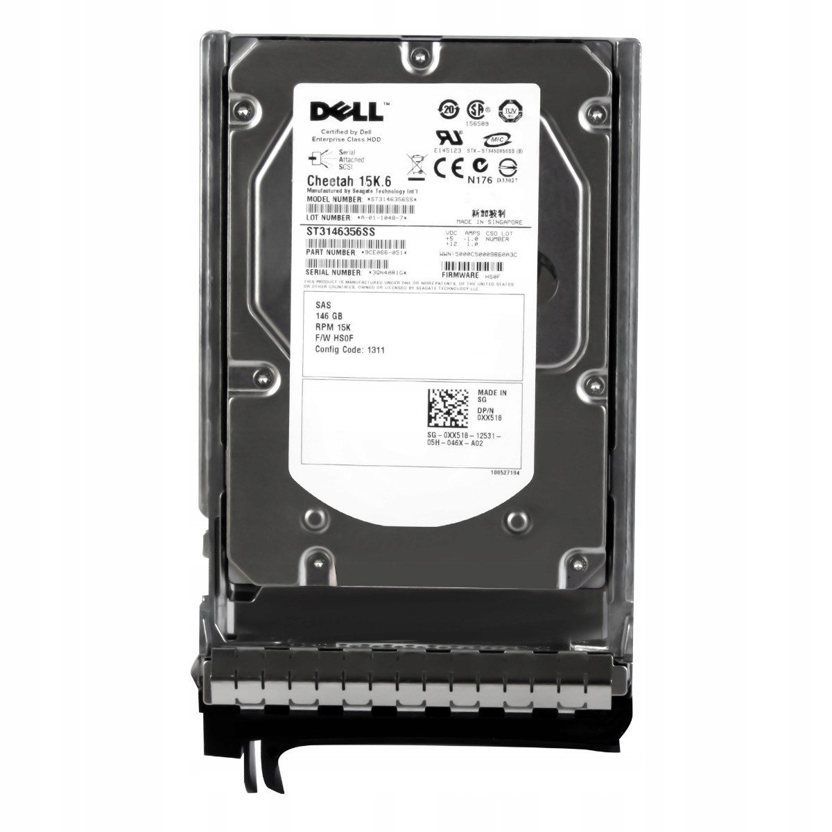 Dell 0XX518 146GB 15K 16MB SAS-1 3.5'' ST3146356SS
