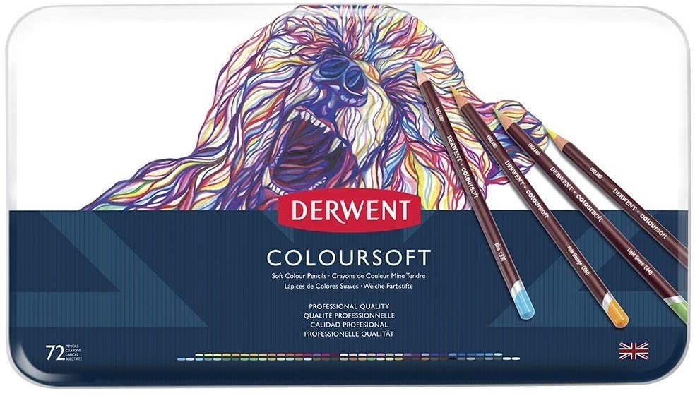 Derwent, Coloursoft, 0701029, sada uměleckých pastelek, 72 ks