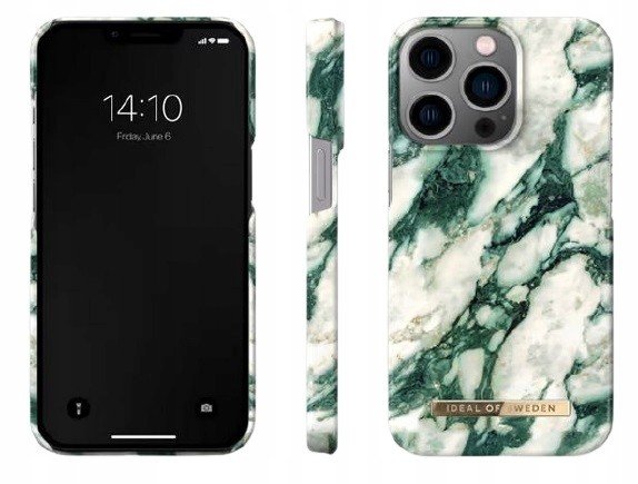 Pouzdro iDeal Calcata pro iPhone 13 Pro Emerald Marble